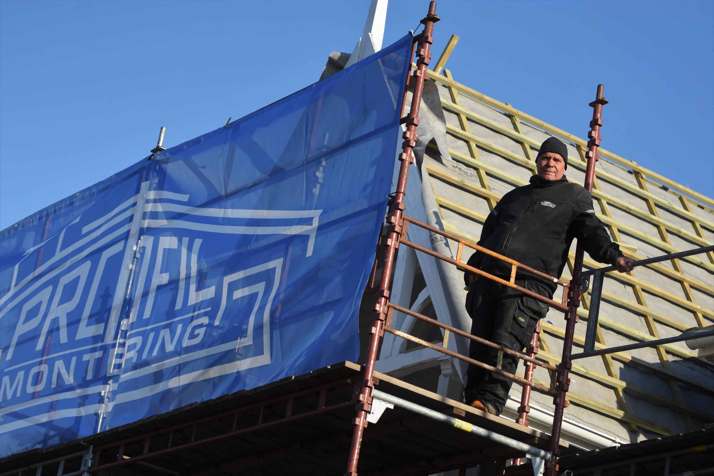 Stillas med Profil-Montering-banner